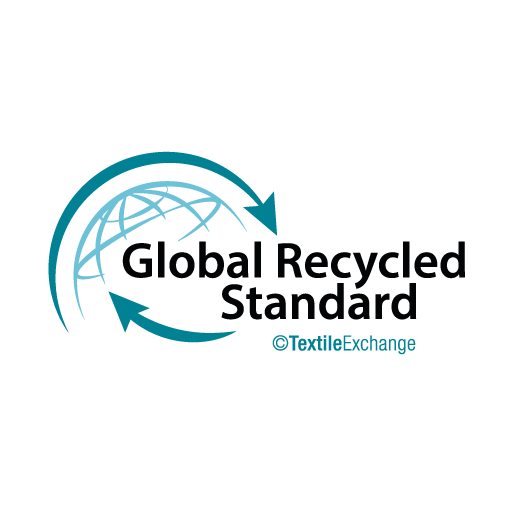 Logo of the GRS (Global Recycled Standard) label by Ecocert which certifies the recycled textiles of Subrenat