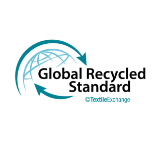 Logo du label GRS (Global Recycled Standard) par Ecocert qui certifie les textiles recyclés de Subrenat